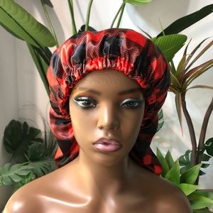 Custom Buffalo Plaid Extra Long Hair/Loc Bonnets (Unisex)
